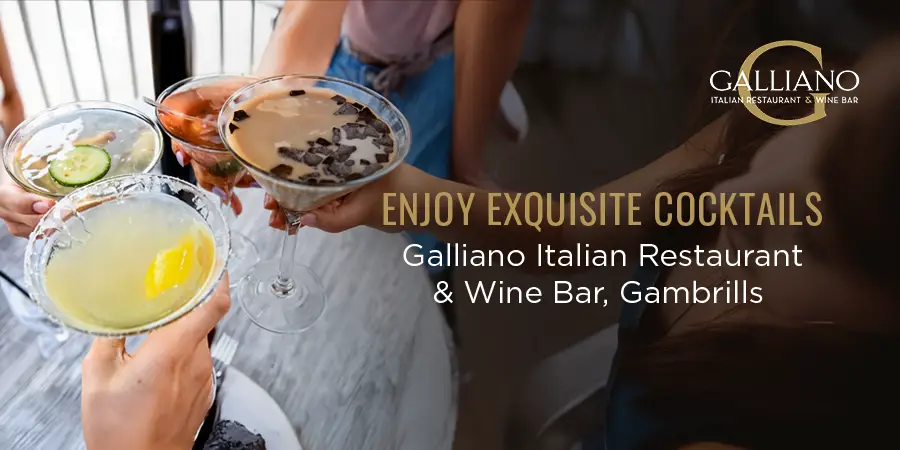 A vibrant Italian-inspired cocktail at Galliano.