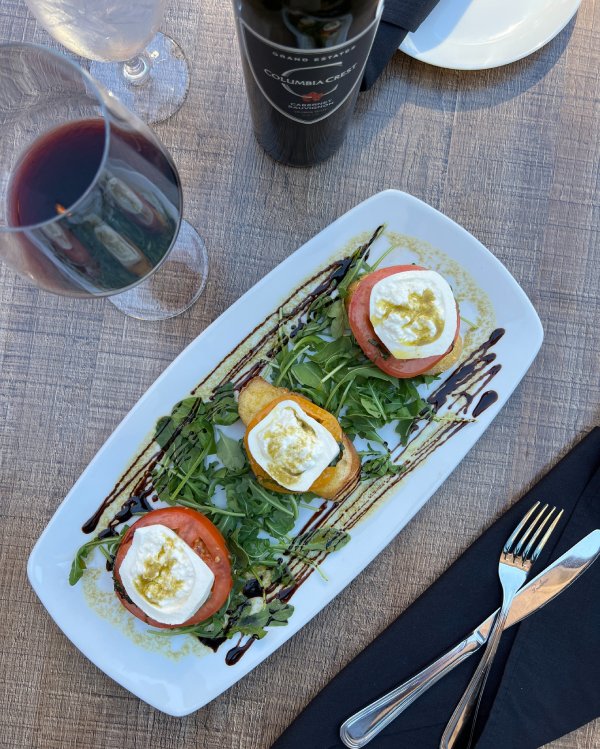 light Italian appetizers paired with wine to start a celebration