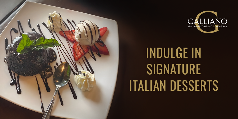 Italian desserts at Galliano Italian Restaurant & Wine Bar in Gambrills