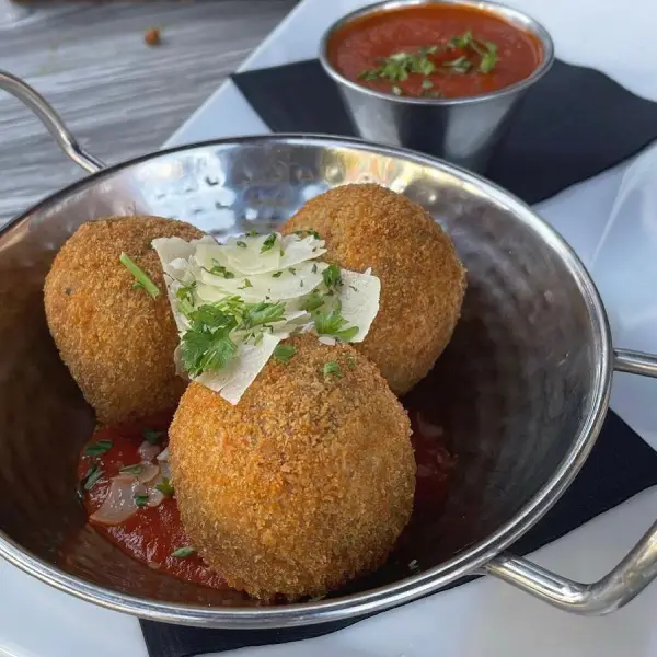 Italian appetizer with dipping sauce