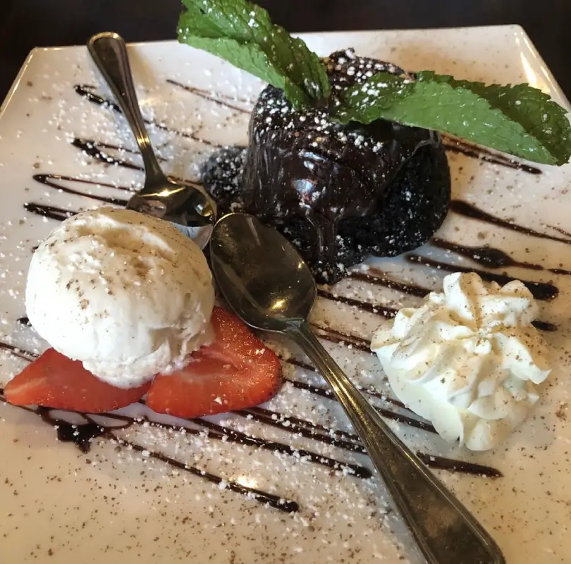 Warm molten lava cake